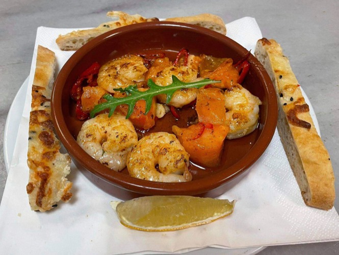 Gratinert scampi